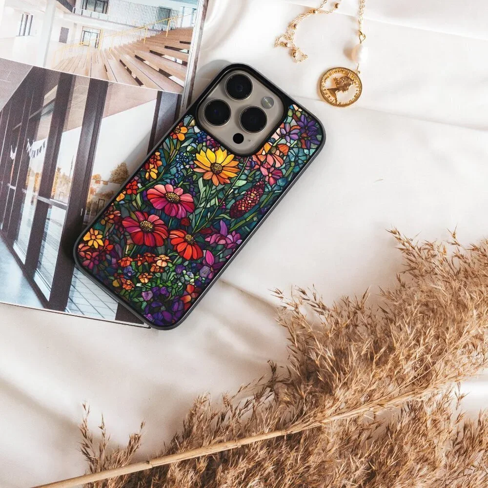 Floral Phone Cover – iPhone 16, 15 Pro, 14, Galaxy S25, S24, S24 Ultra, Pixel 9